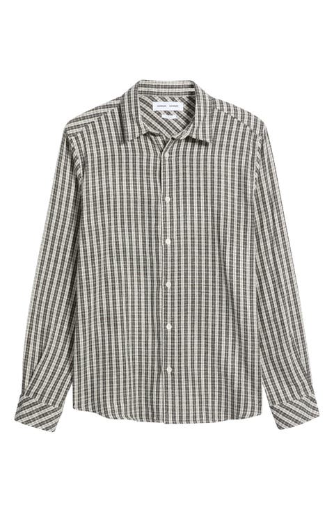 Saryan Check Long Sleeve Button-Up Shirt