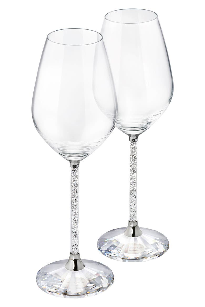 Crystalline Set of 2 Red Wine Glasses, Main, color, CLEAR