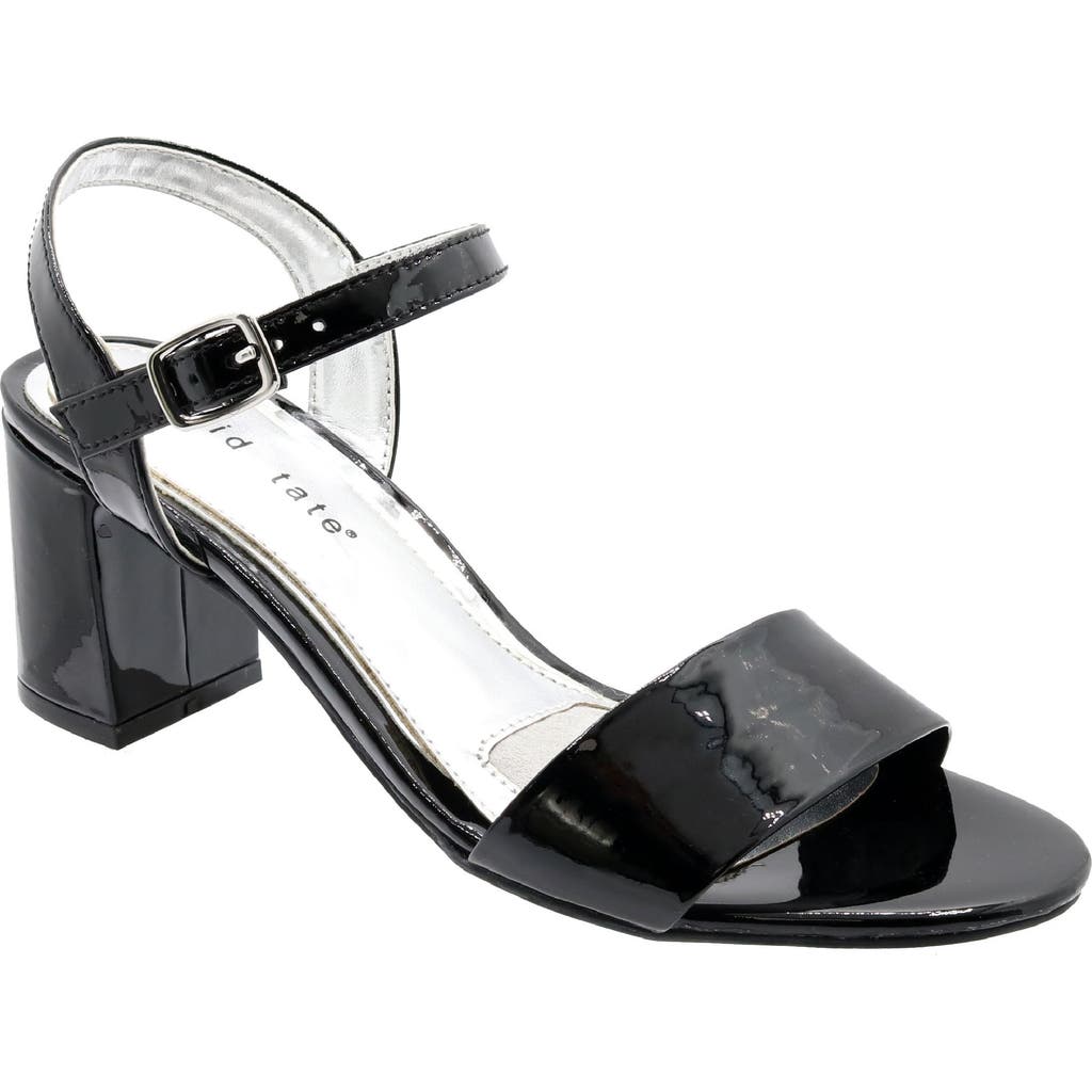 David Tate Ageless Ankle Strap Sandal In Black Patent