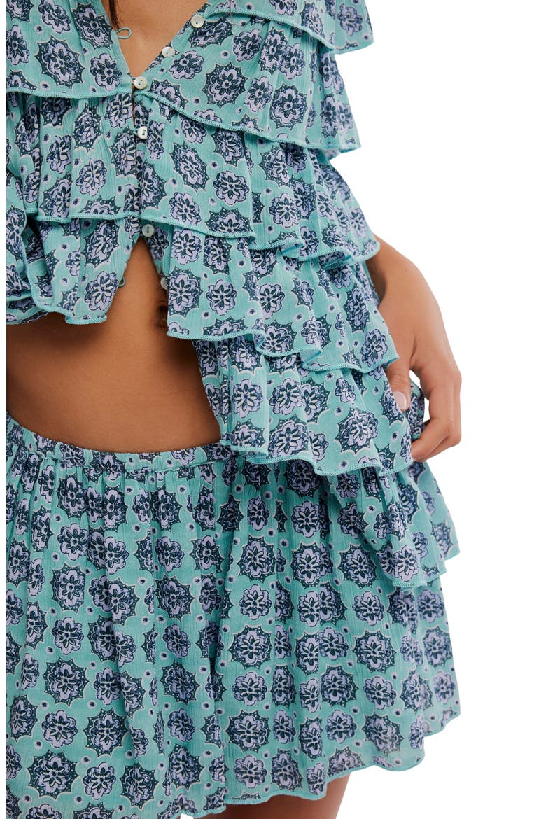 Ruffle Me Up Top & Shorts Set, Alternate, color, SEAGLASS COMBO