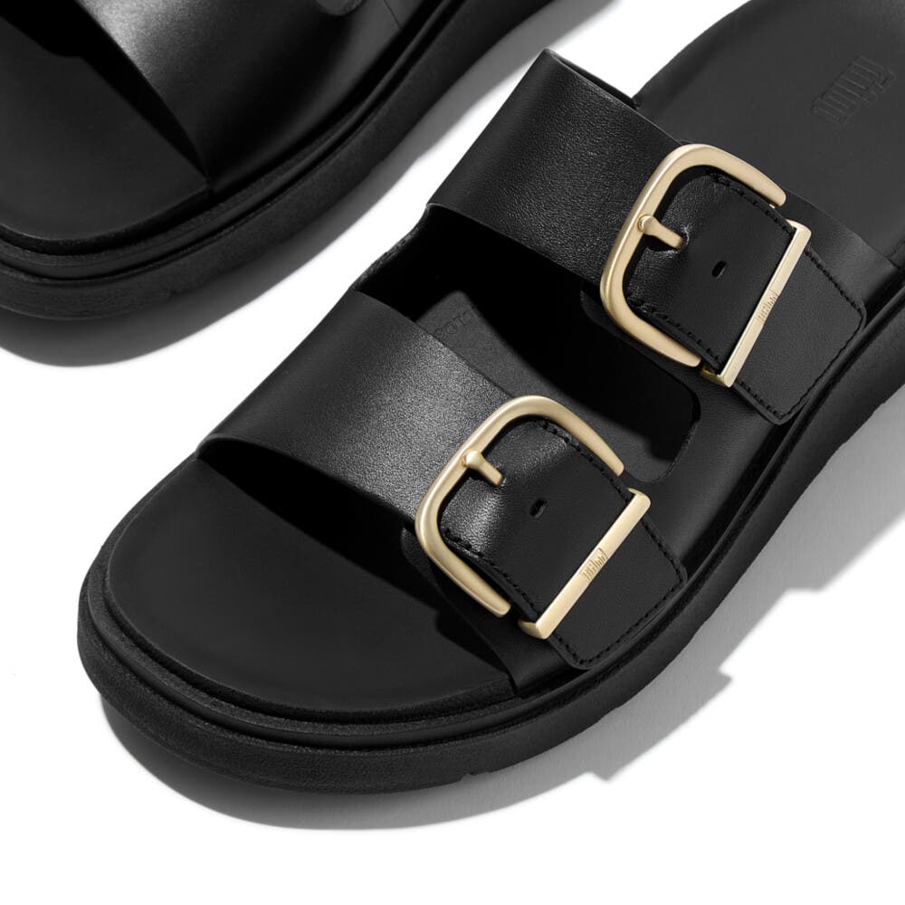 FitFlop Gen-FF Buckle Two-Bar Sandal, Alternate, color, Black