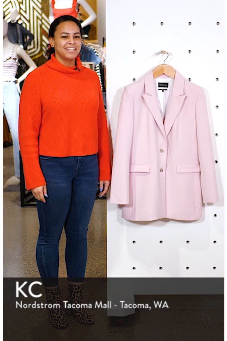 Slouchy Narrow Lapel Blazer (Nordstrom Exclusive) video