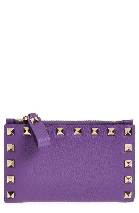 Rockstud Zip Coin & Card Pouch