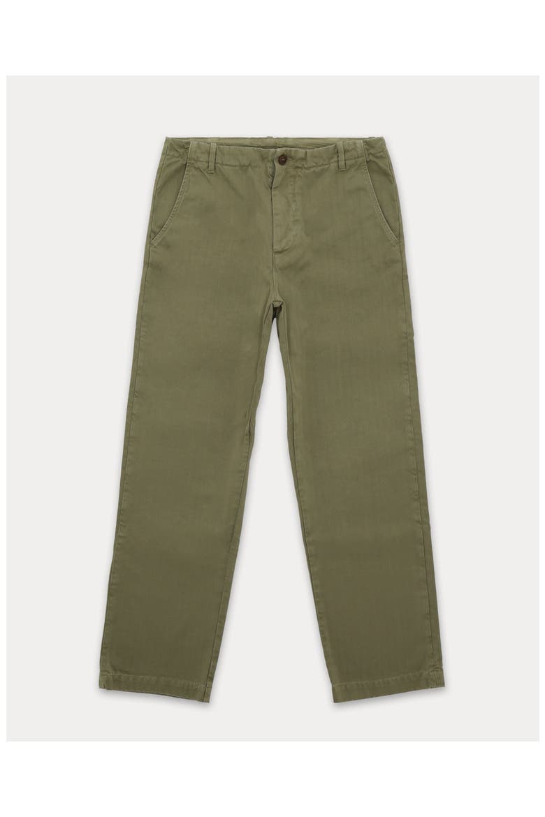 Hector Herringbone Cotton Trousers, Main, color, Sage Green