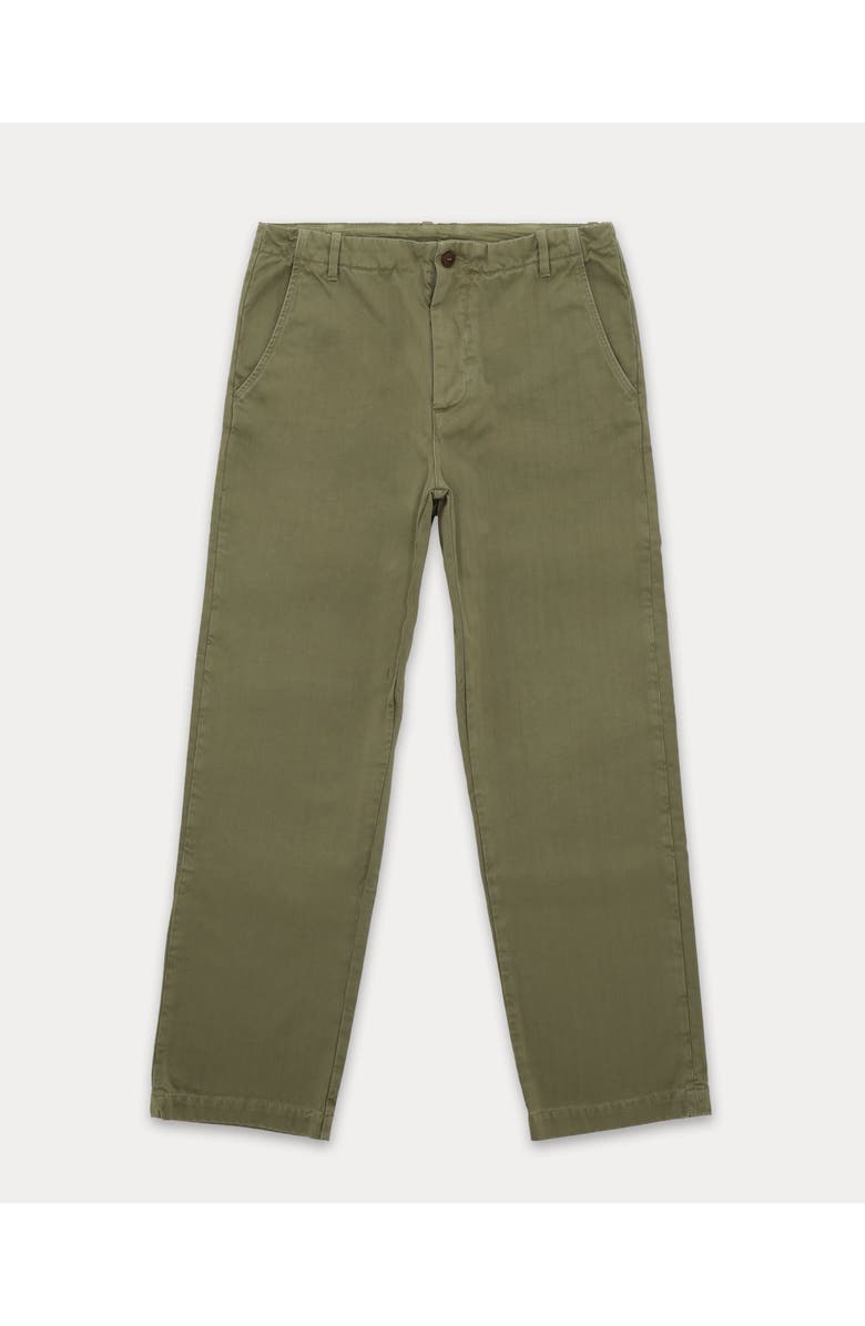 Fortela Hector Herringbone Cotton Trousers, Main, color, Sage Green
