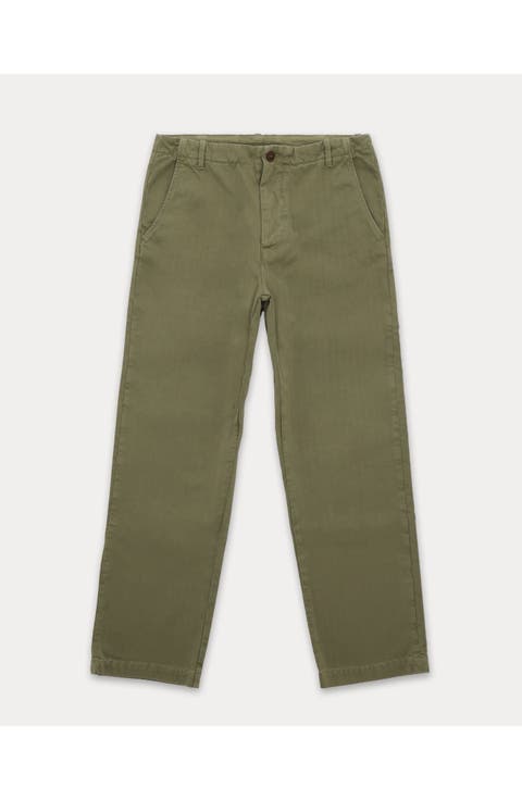 Hector Herringbone Cotton Trousers
