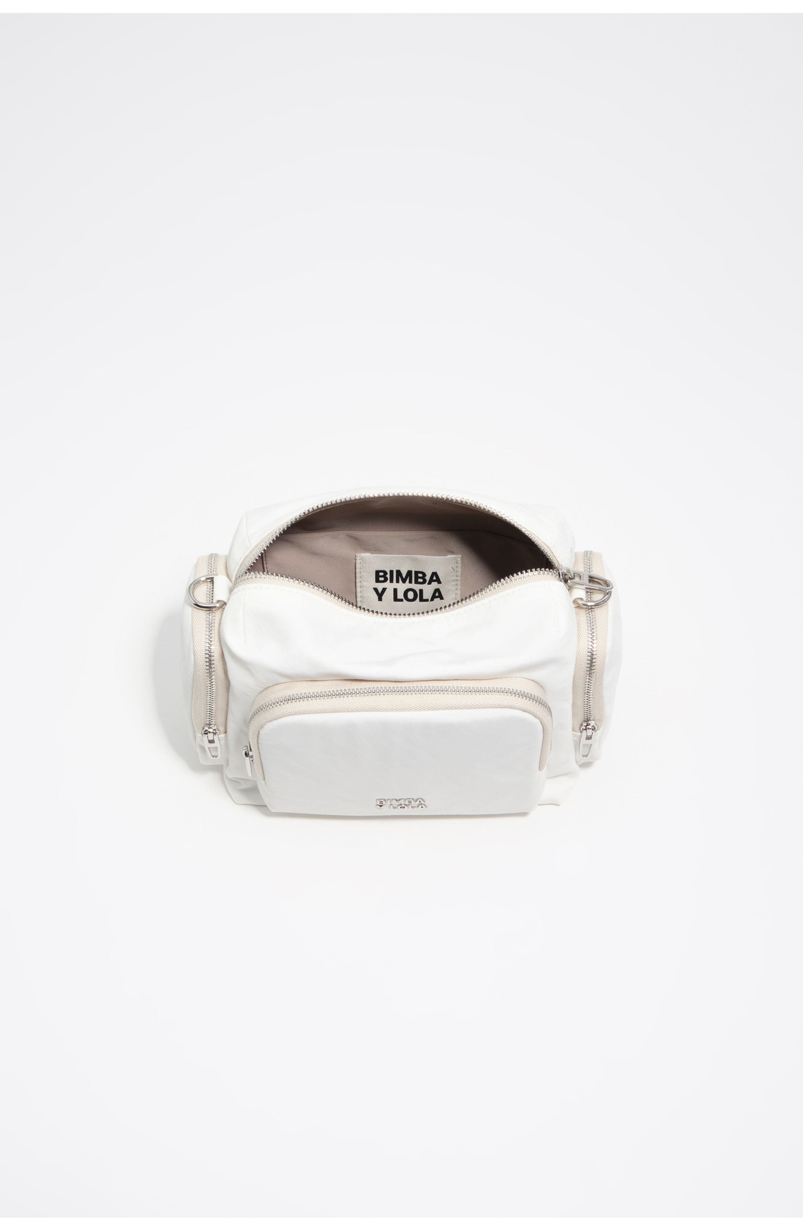 Bimba y Lola Nylon Mini Utility Bag, Alternate, color, White