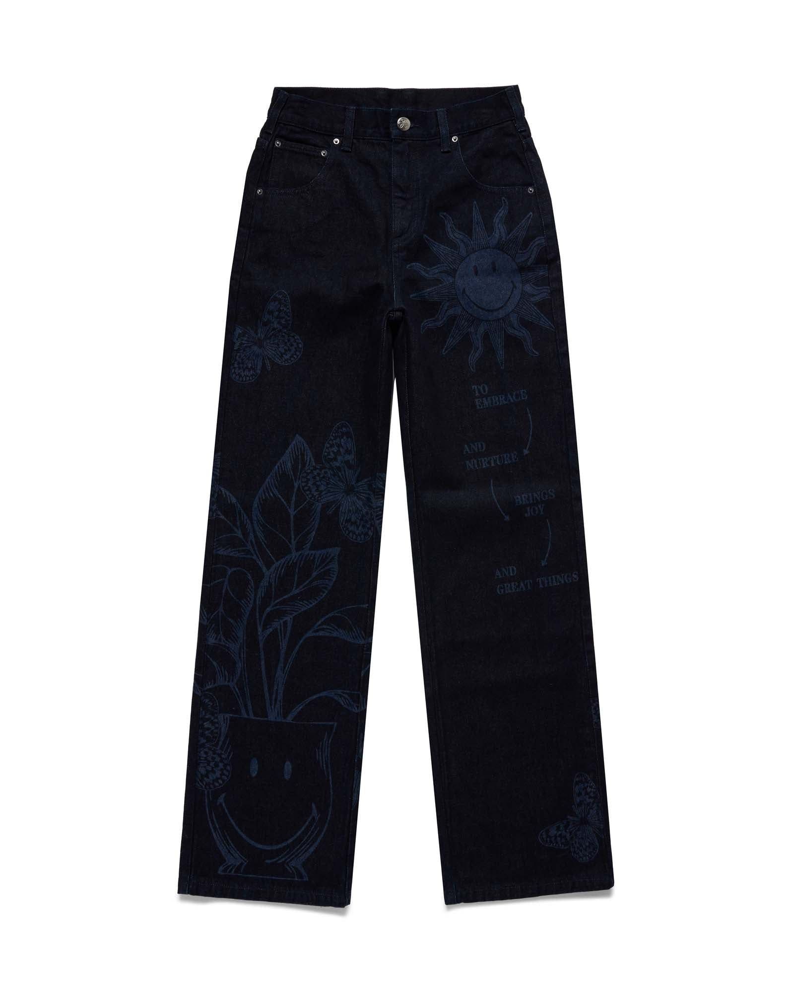 OVERDYE PRINTED SMILEY DENIM PANTS - image 2