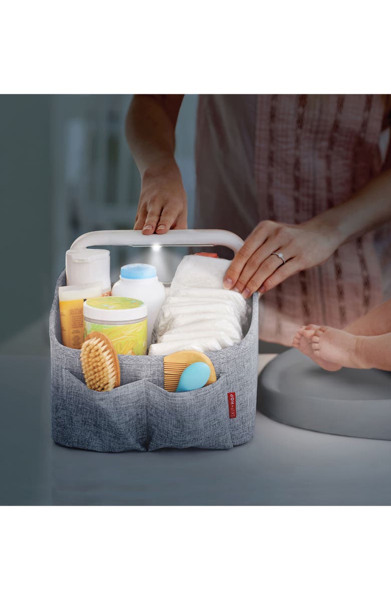 Skip Hop Light Up Diaper Caddy, Alternate, color, Grey