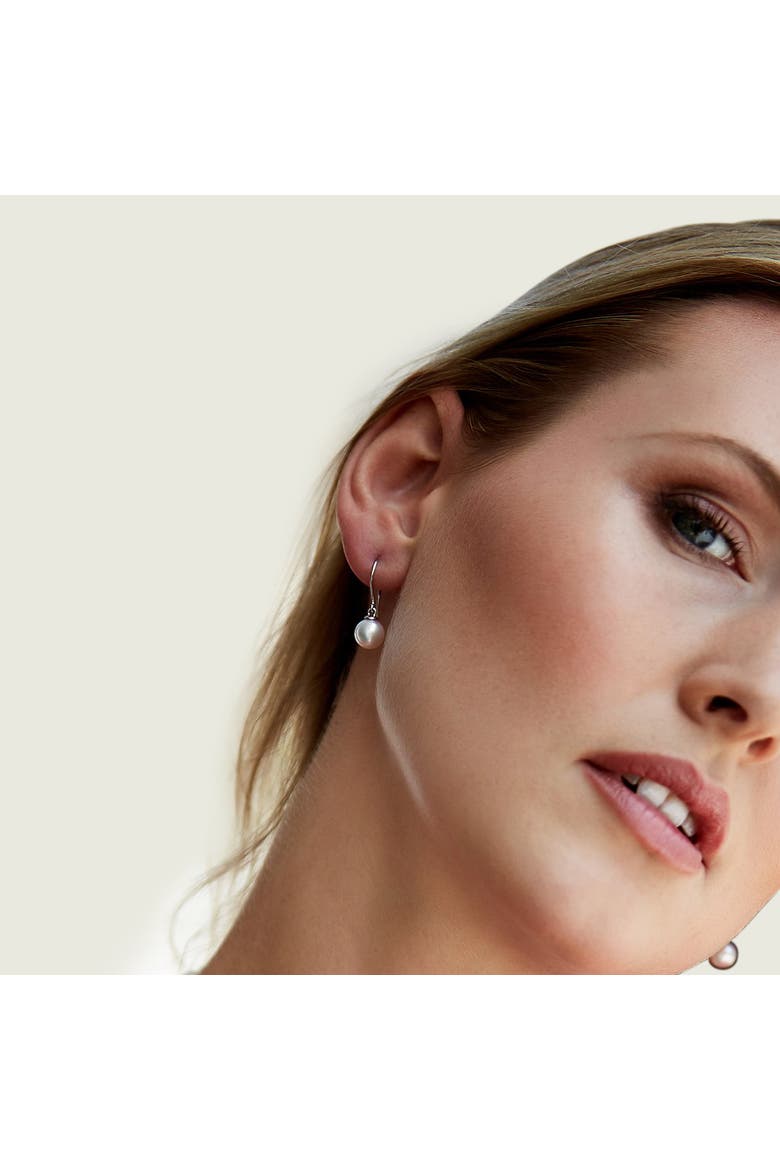 Freshwater Pearl Linda Dangling Earrings, Alternate, color, White Gold