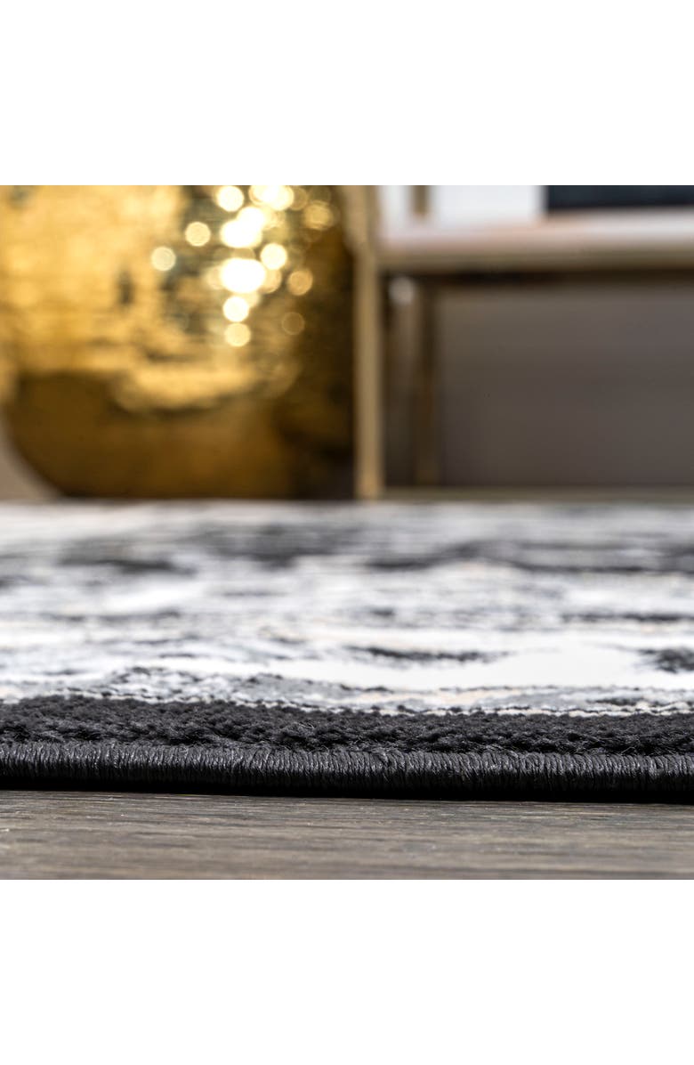 JONATHAN Y Cherie French Cottage Area Rug, Alternate, color, Black/Cream