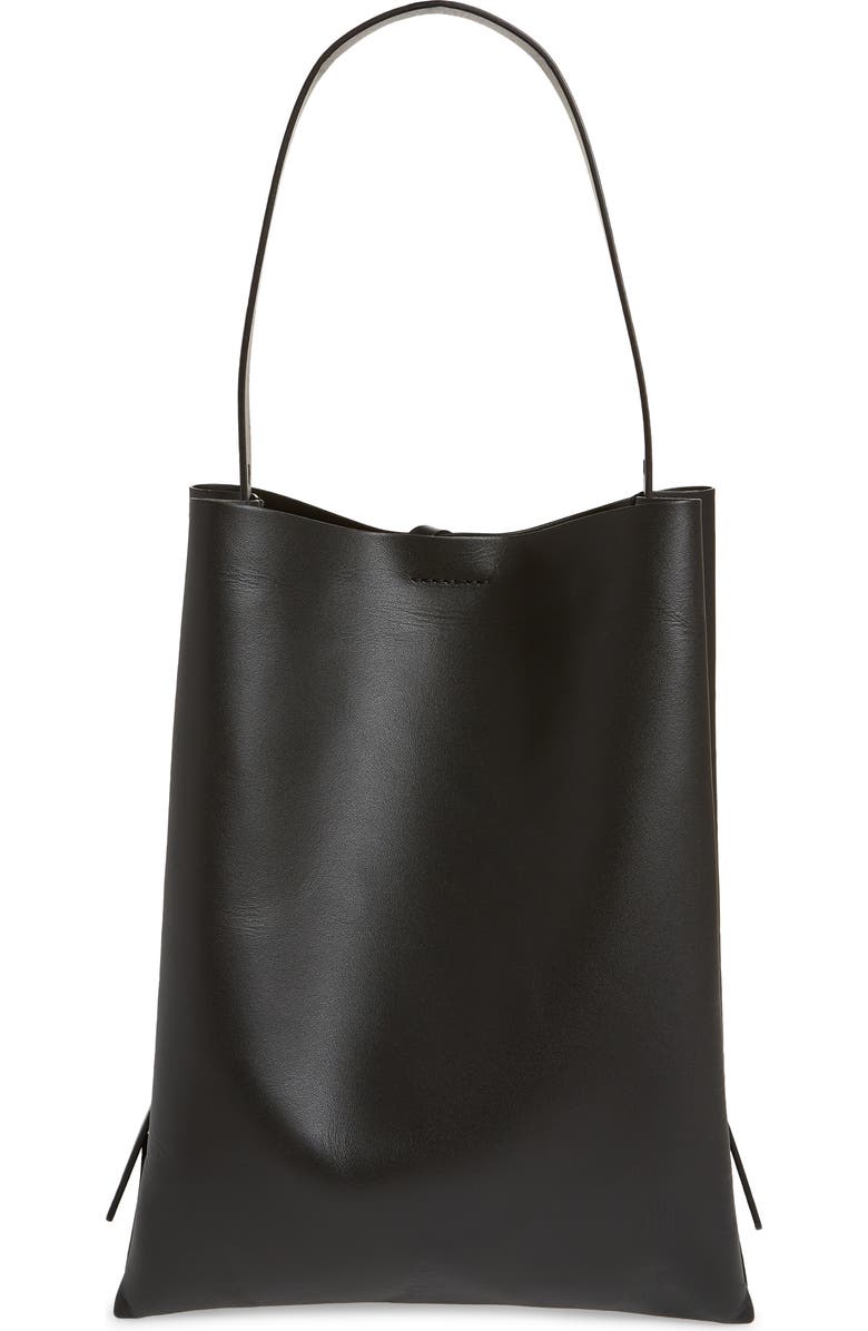 COS Folded Leather Shopper, Main, color,