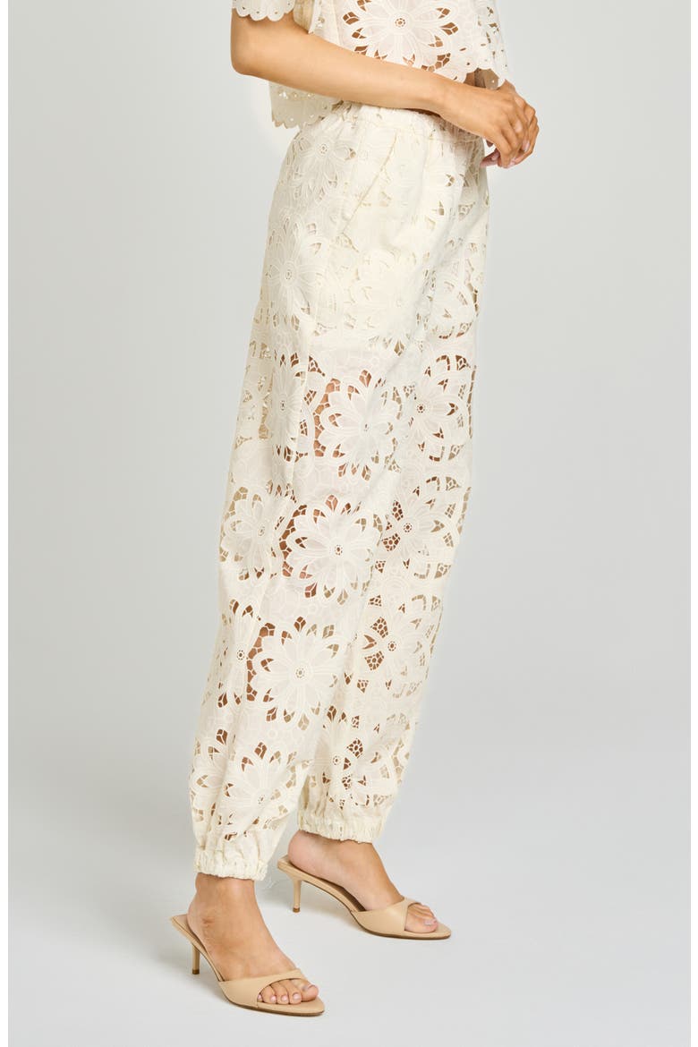 Steph Floral Cotton Lace Balloon Pants, Alternate, color, ANTIQUE IVORY