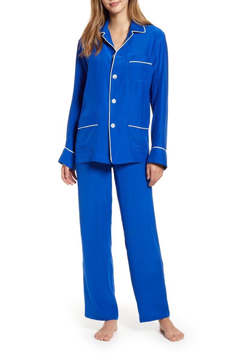 Silk Pajamas, Main, color, ANIL/ BLUE