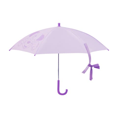 Girls' Minnie Mouse Lilac Umbrella with Bow Tie Wrap