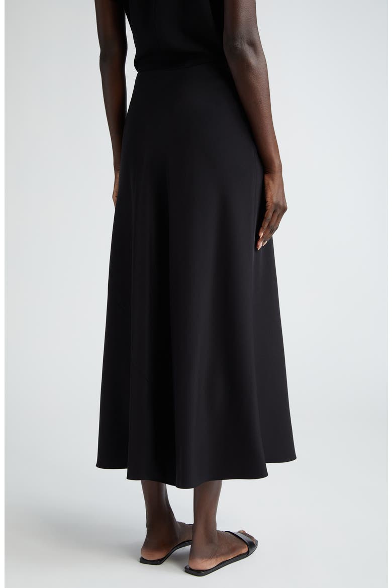 Bias Cut Silk Stretch Crêpe de Chine Skirt, Alternate, color, BLACK