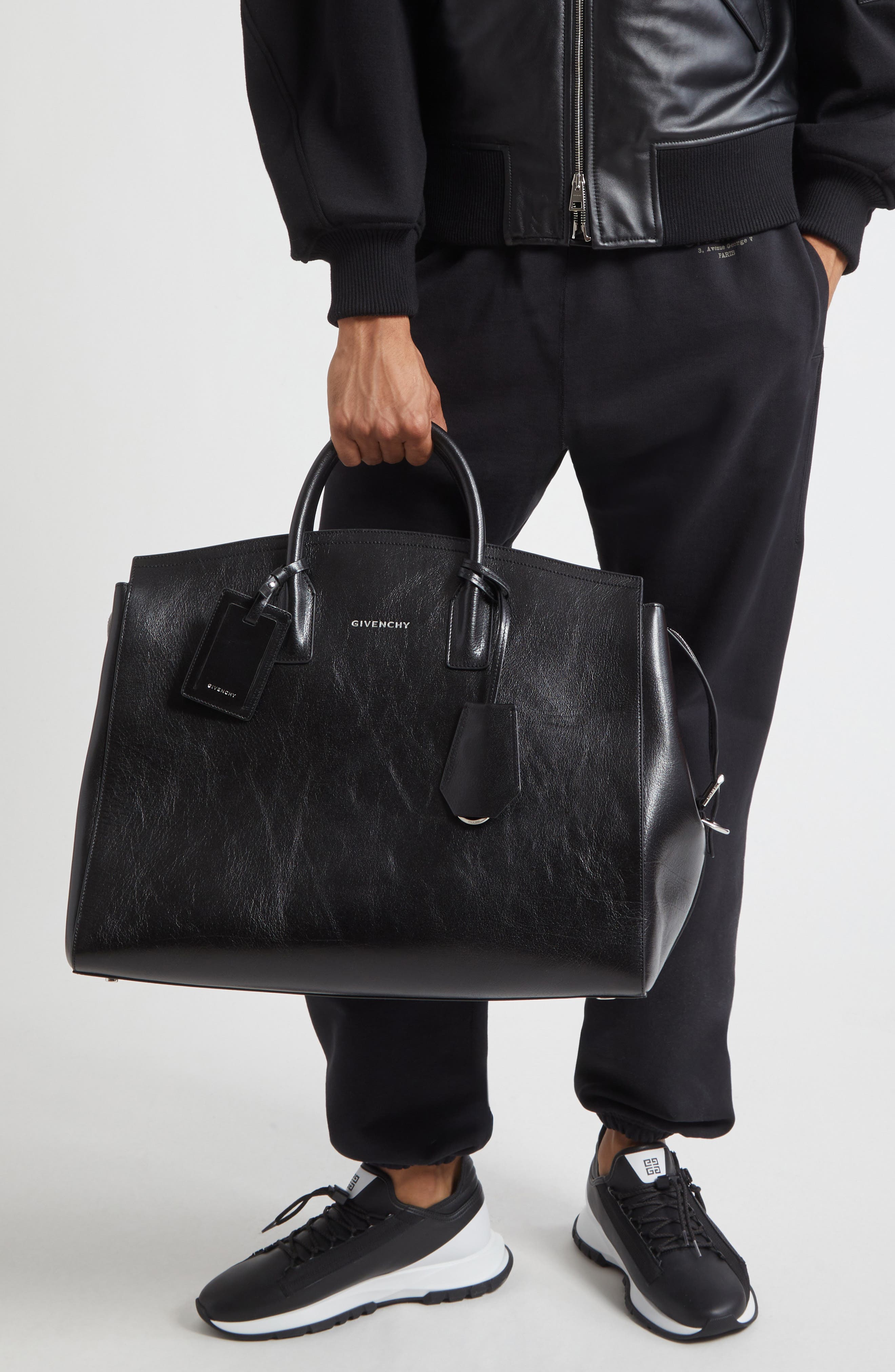 Givenchy Leather Travel Bag, Alternate, color, 