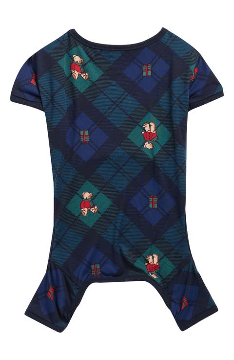 Dog Matching Family Bear Plaid Pajamas
