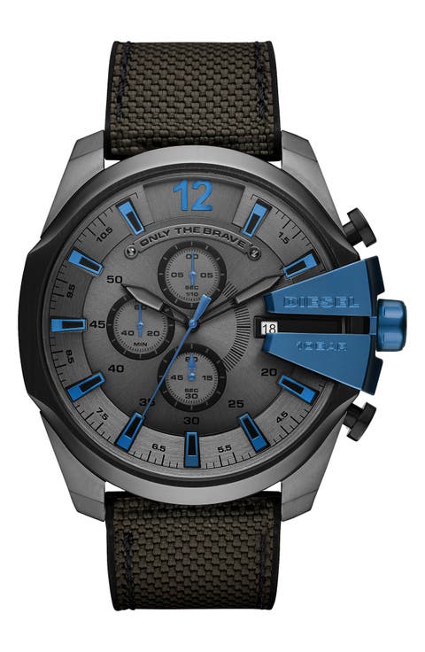 Mega Chief Chronograph Nylon Strap Watch, 51mm