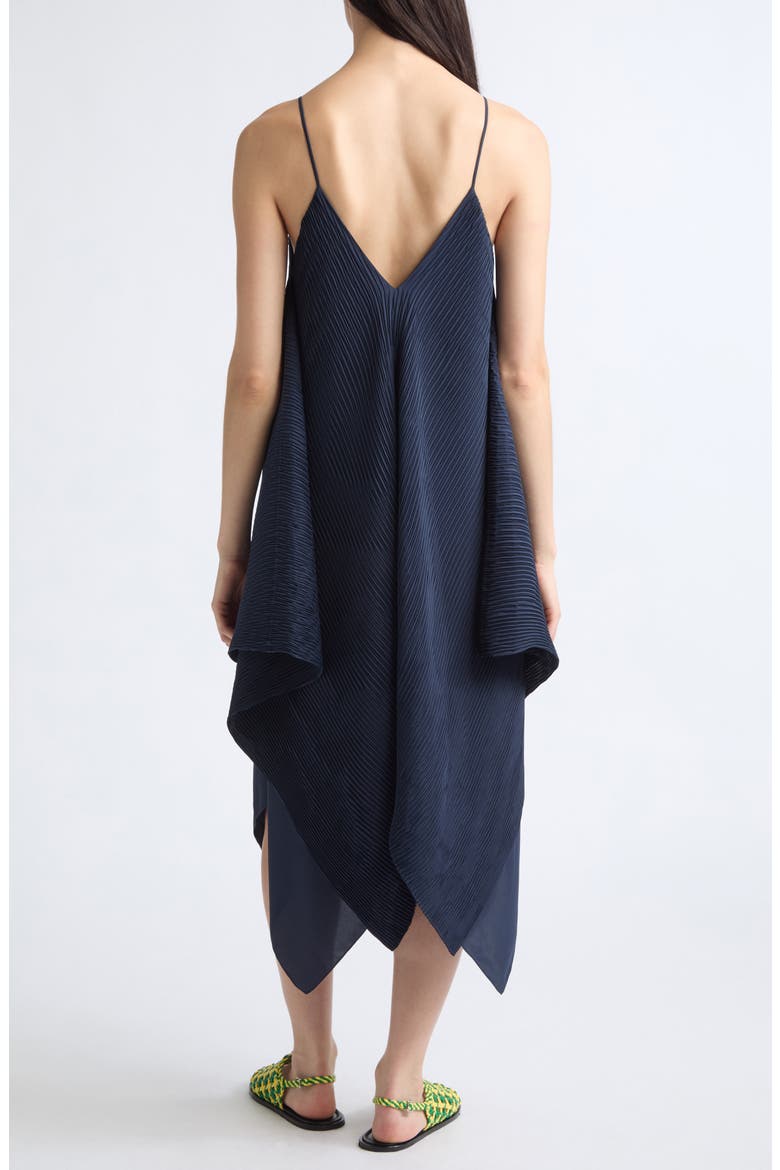Pleated Layered Slipdress, Alternate, color, NAVY