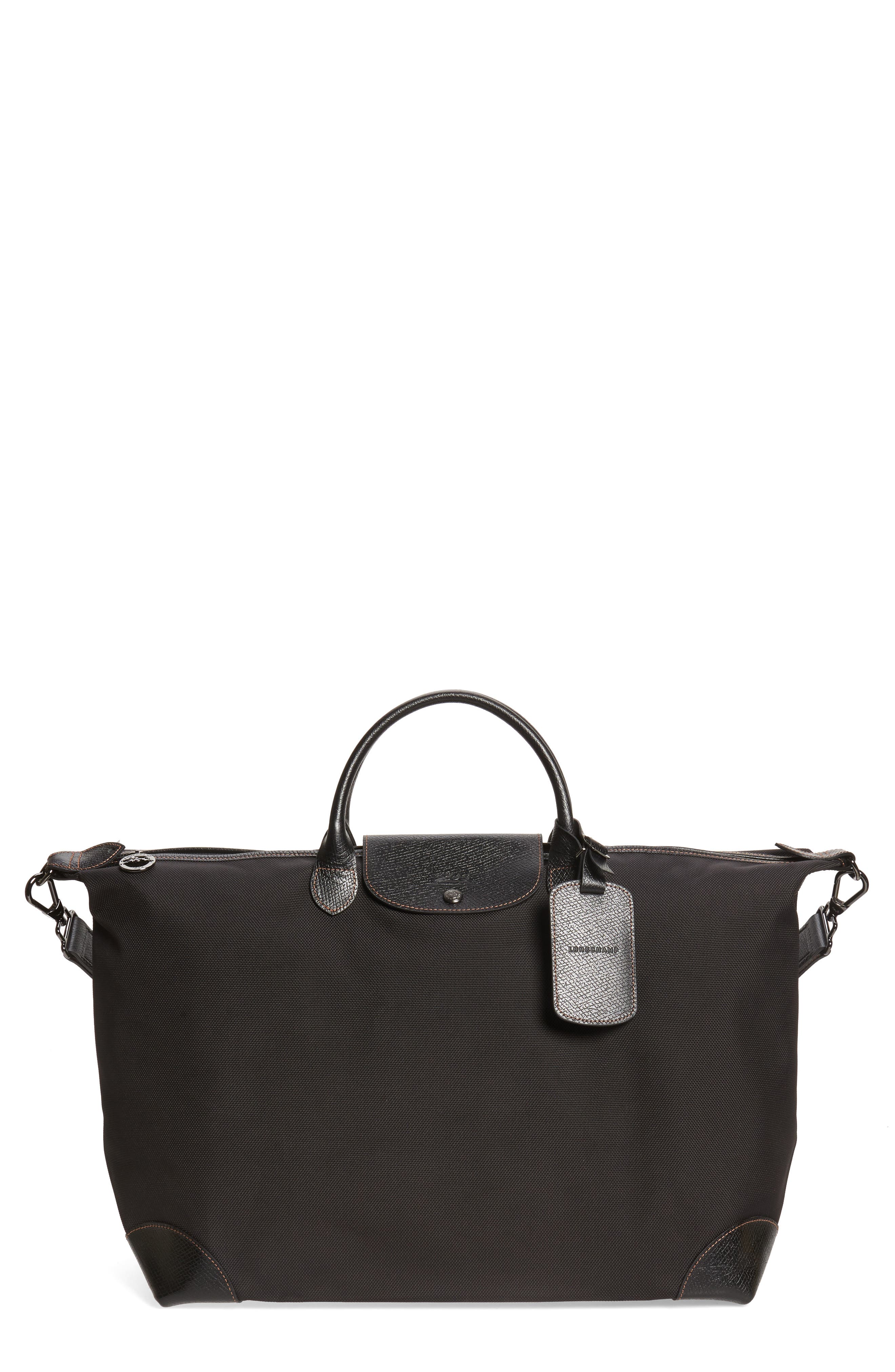 Longchamp Large Boxford Canvas & Leather Travel Bag, Main, color, 