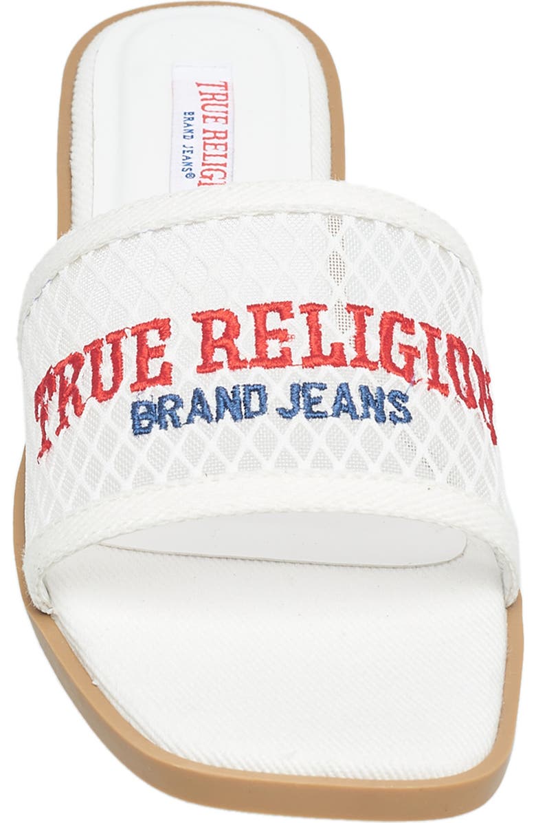 True Religion Brat Mesh Slip on Sandal, Alternate, color, White