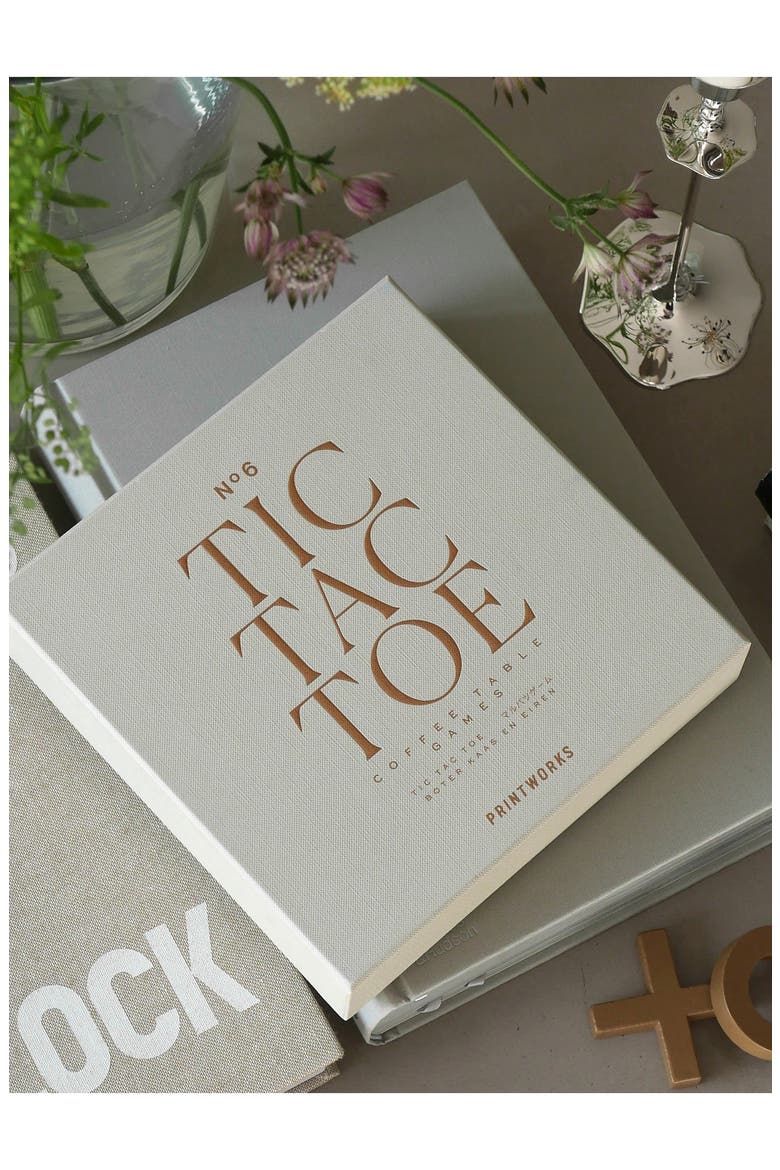 Tic-Tac-Toe Board Game, Alternate, color, BEIGE/ MULTI