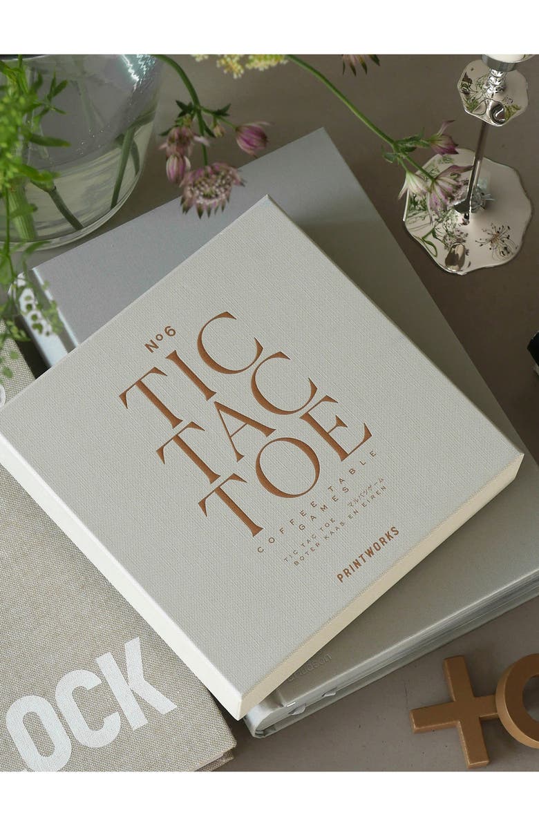 PRINTWORKS Tic-Tac-Toe Board Game, Alternate, color, Beige/ Multi