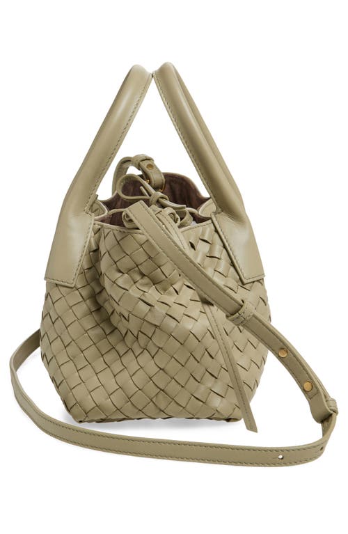 Shop Bottega Veneta Small Pinacoteca Intrecciato Leather Top Handle Bag In 3055 Travertine/fond- M B