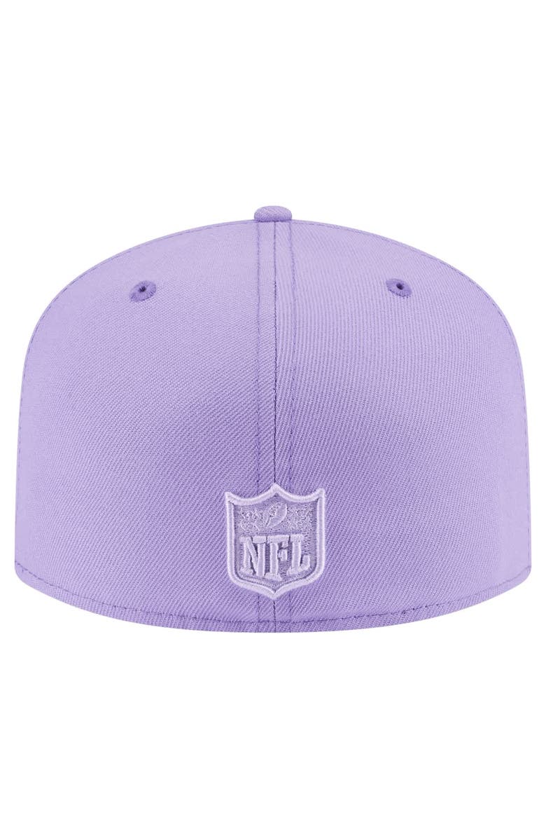 New Era Men's New Era Light Purple Las Vegas Raiders Color Pack A-Frame 59FIFTY Fitted Hat, Alternate, color,