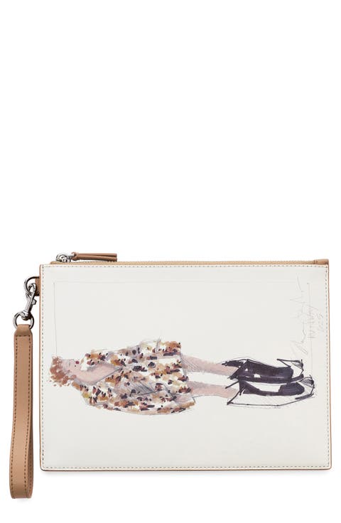The Runway Illustration Wristlet