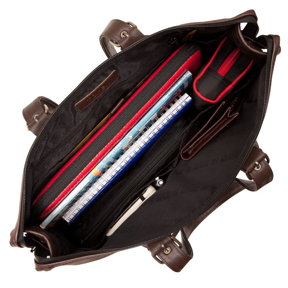 Waxed Canvas Work Tote, Alternate, color, Dark Brown