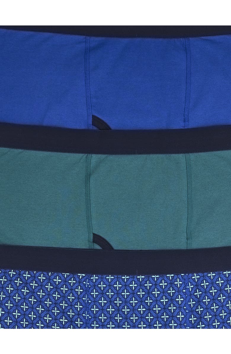 Harbor Bay by DXL Big & Tall 3-pk Stretch 4 Inch Boxer Briefs, Alternate, color, Mediterranea