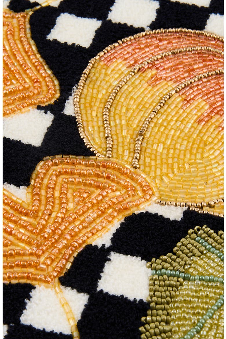 Beaded Checked Pumpkin Harvest Placemat, Alternate, color, MULTI