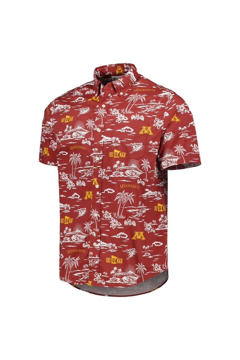 Men's Reyn Spooner Maroon Minnesota Golden Gophers Performance Button-Down Shirt, Alternate, color, Maroon