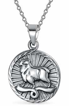 BLING JEWELRY Zodiac Medallion Pendant Necklace
