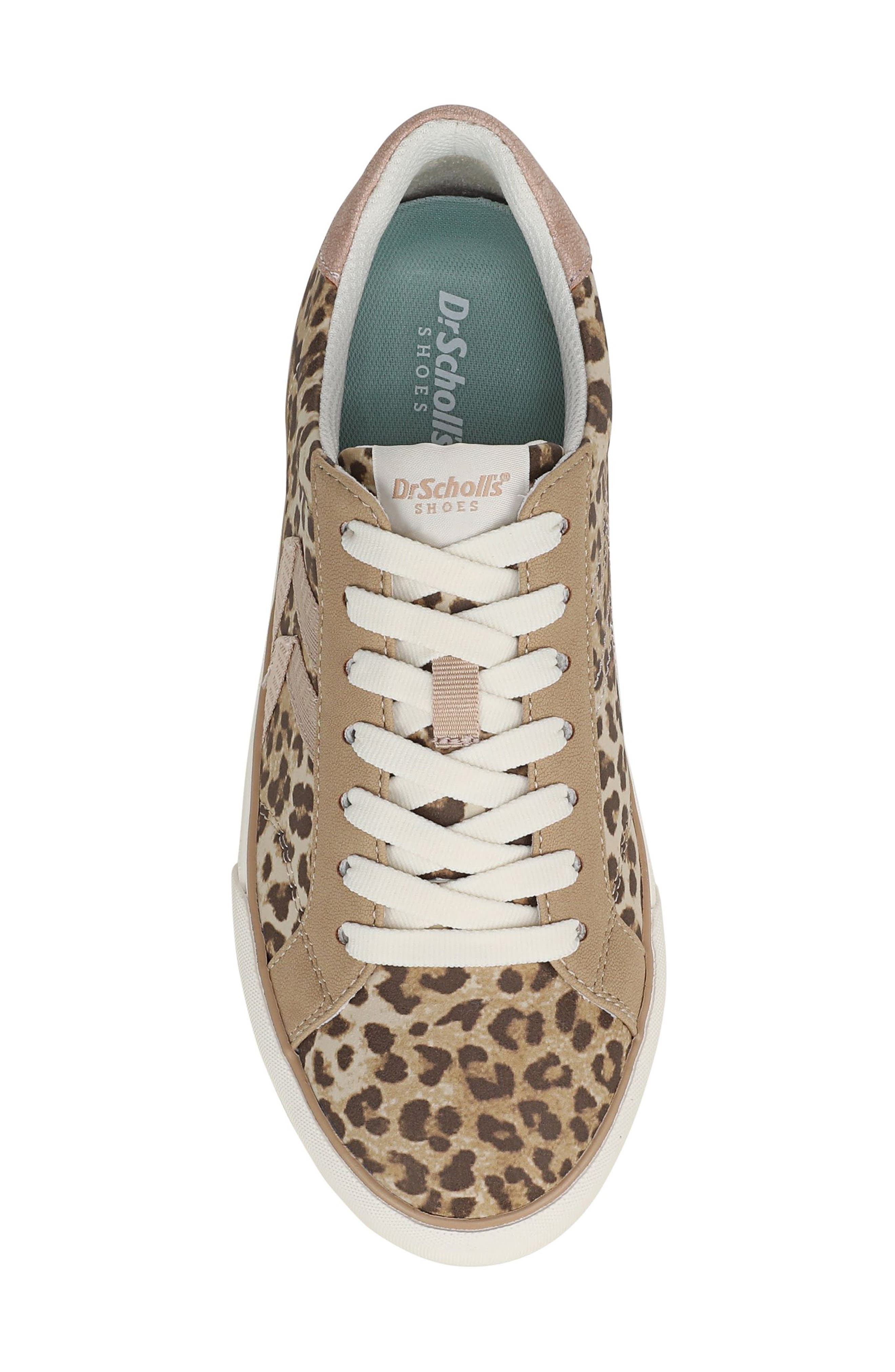 Dr. Scholl's Offline Lace-Up Sneaker - Wide Width Available, Alternate, color, Tan Leopard Faux Leather
