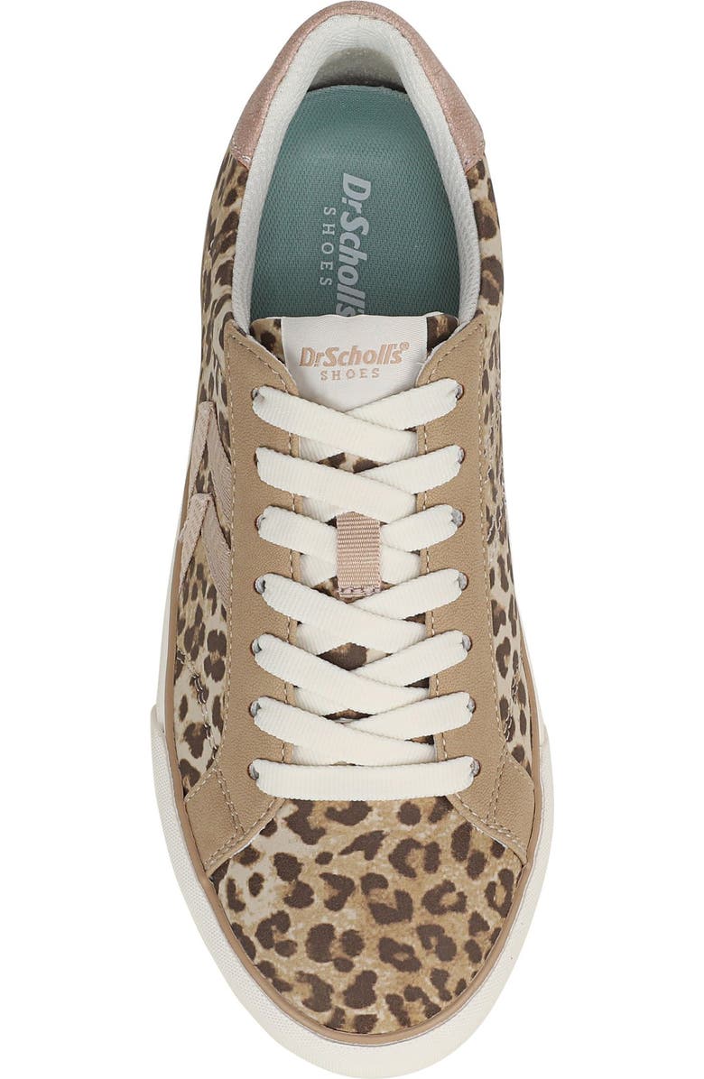 Dr. Scholl's Offline Lace-Up Sneaker - Wide Width Available, Alternate, color, Tan Leopard Faux Leather