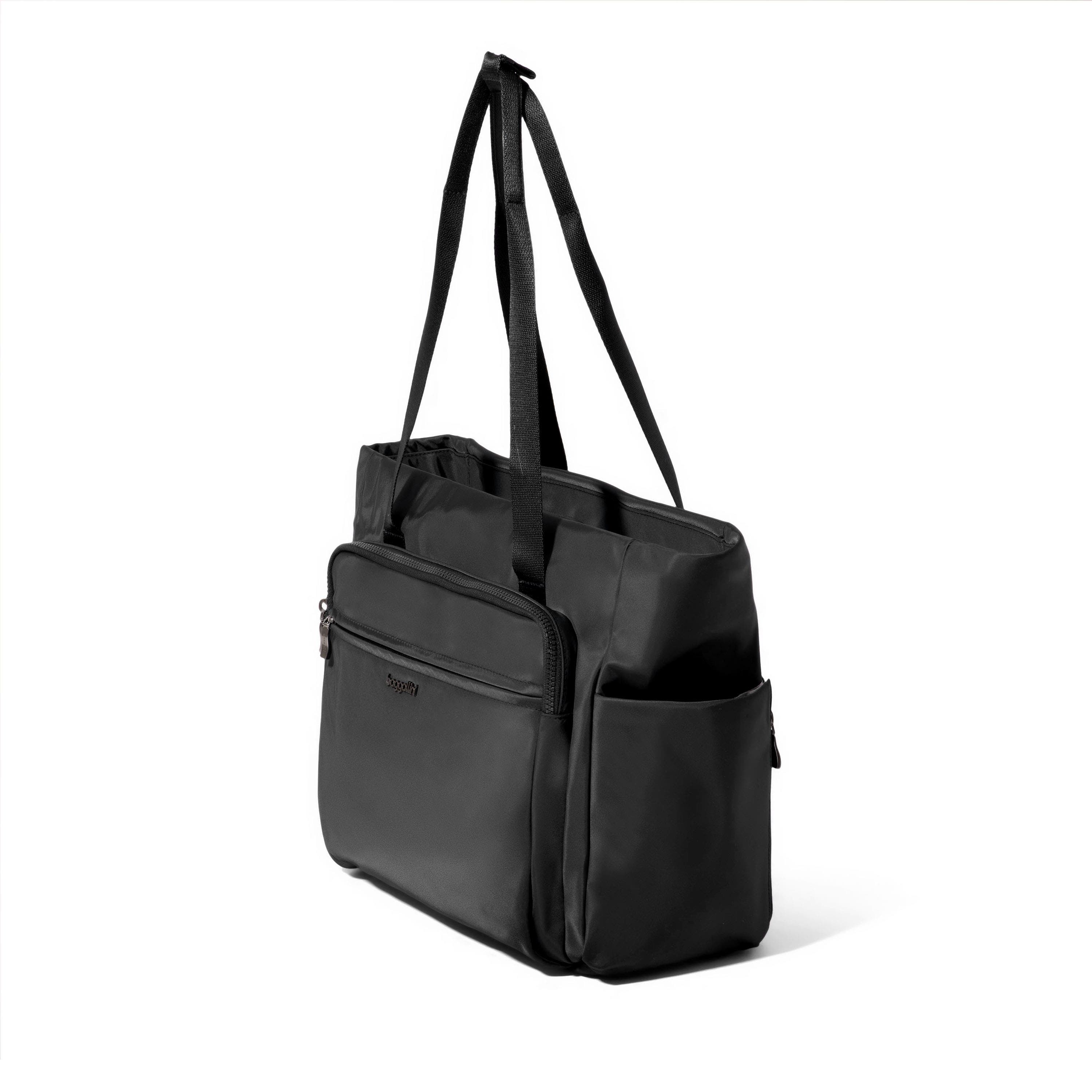 BAGGALLINI Nolita Laptop Tote Bag, Alternate, color, Black Twill