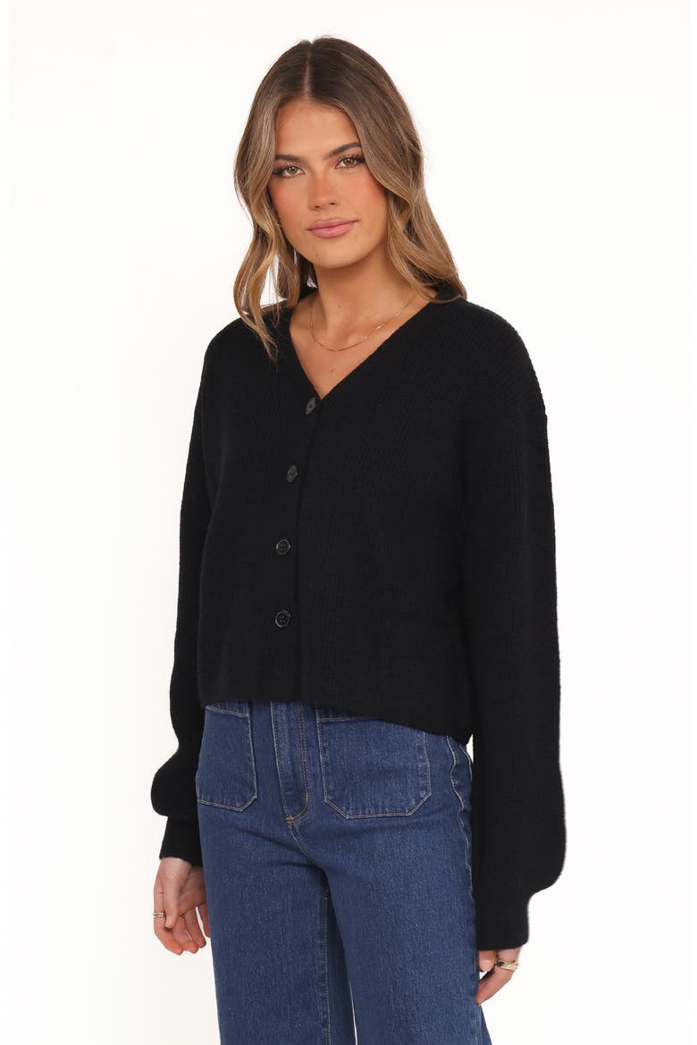 Sybil V-Neck Cardigan, Alternate, color, BLACK