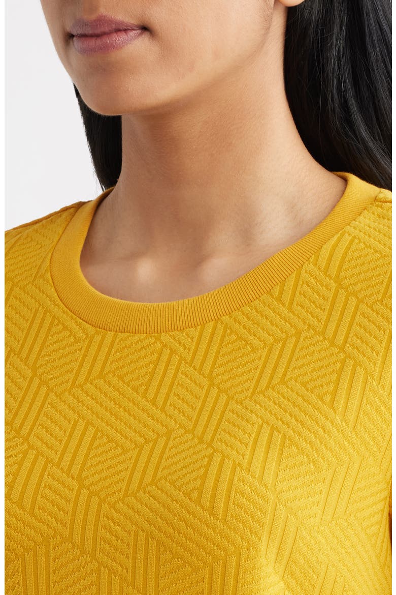Jacquard T-Shirt, Alternate, color, MUSTARD