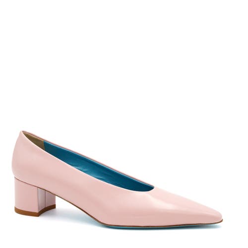 Valentina Rangoni Vera Block Heel Pump In Blush Mousse