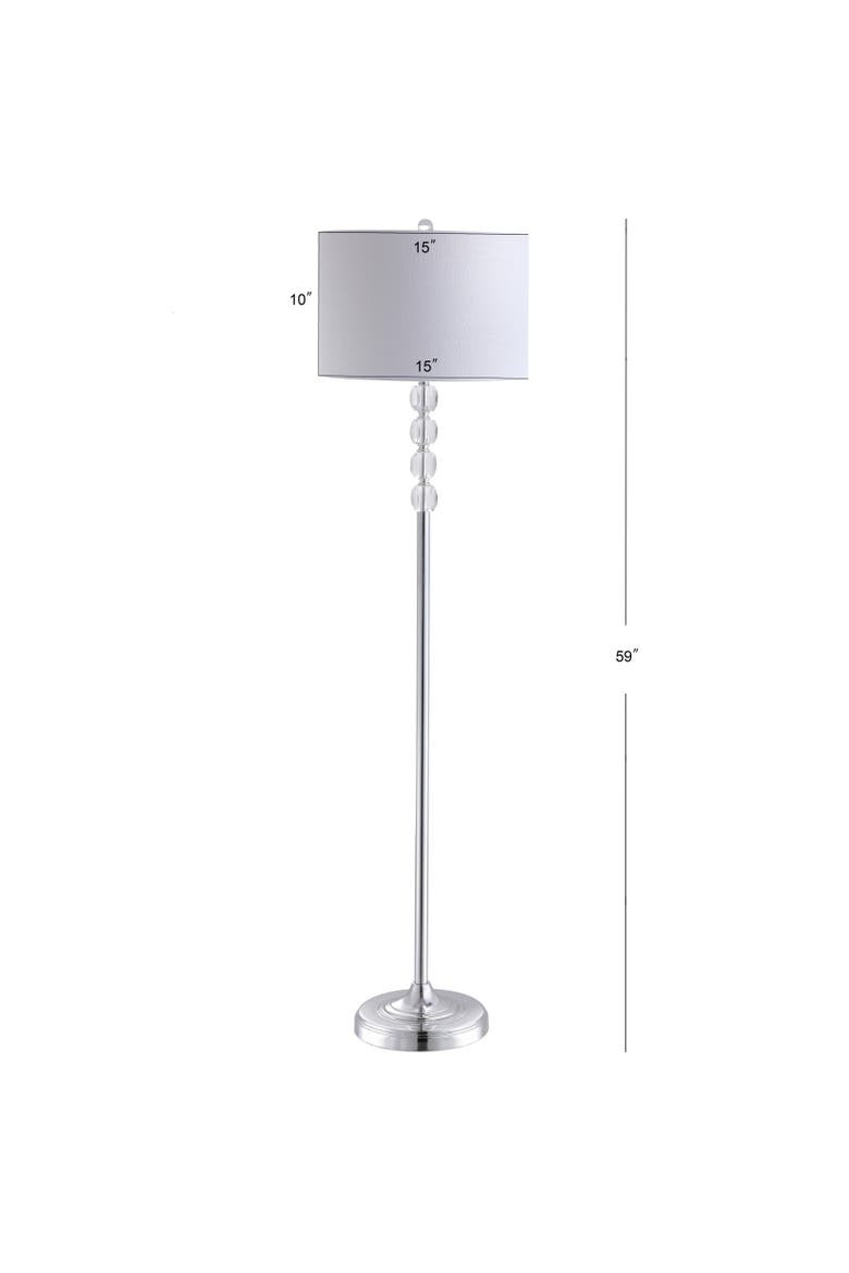 Aubrey Crystal / Metal LED Floor Lamp, Alternate, color, Clear/Chrome