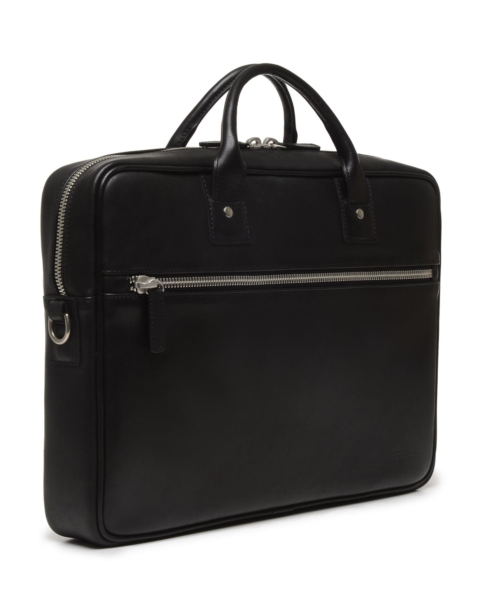 Dylan Slim Leather Briefcase, Alternate, color, Black