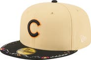 New Era Men's New Era Light Beige Chicago Cubs Two-Tone Embroidered Visor 59FIFTY Fitted Hat
