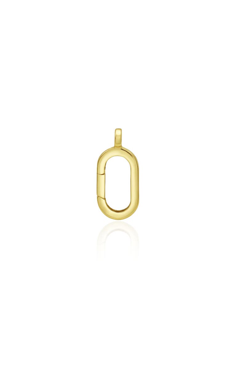 The Lovery Fine Jewelry Oval Gold Charm Holder, Main, color, Yellow Gold