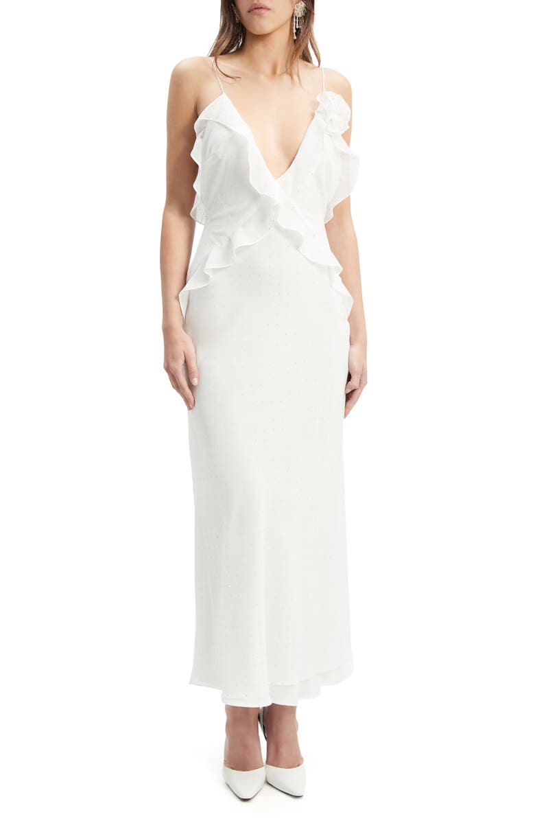 Bardot Olea Ruffle Maxi Dress, Main, color, 