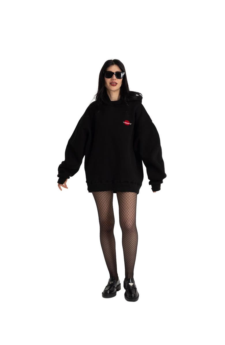 Moshiqa I Woof U Human Hoodie, Main, color, Black