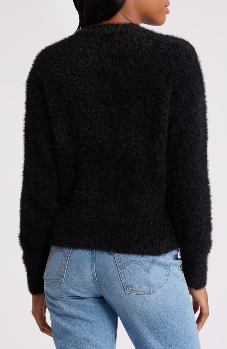 All in Favor V-Neck Cardigan, Alternate, color, Black