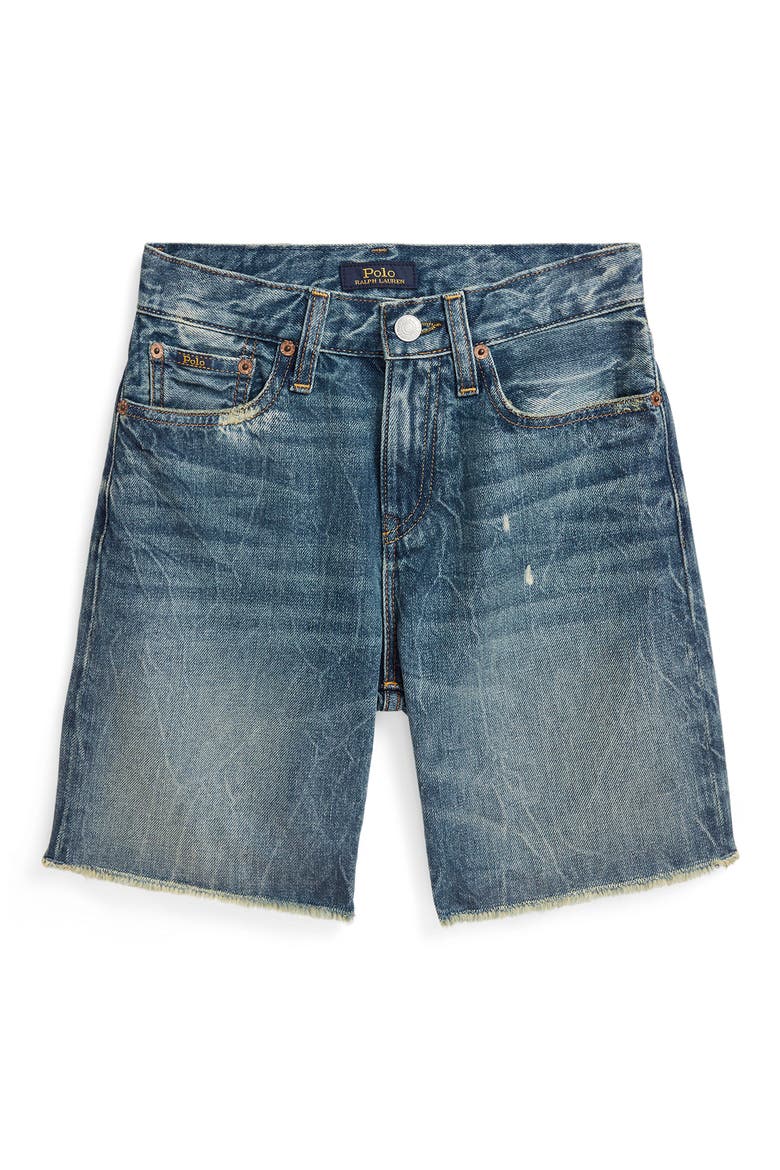 Kids' Cutoff Denim Shorts, Main, color, FALCON